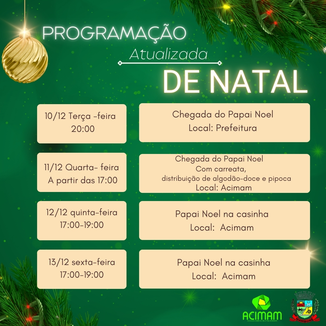 Na entrevista de hoje com James Correia a Nataly Mayara e a Talita da Acimam sobre a programação de Natal.